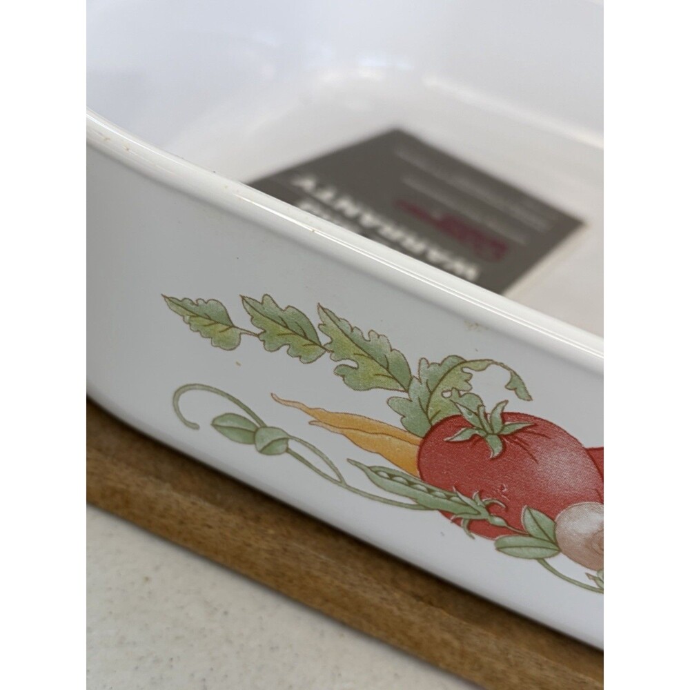 Vintage Corning Ware 4QT Open Roaster Garden Harvest 1994 Casserole Mint In Box - Picture 6 of 15